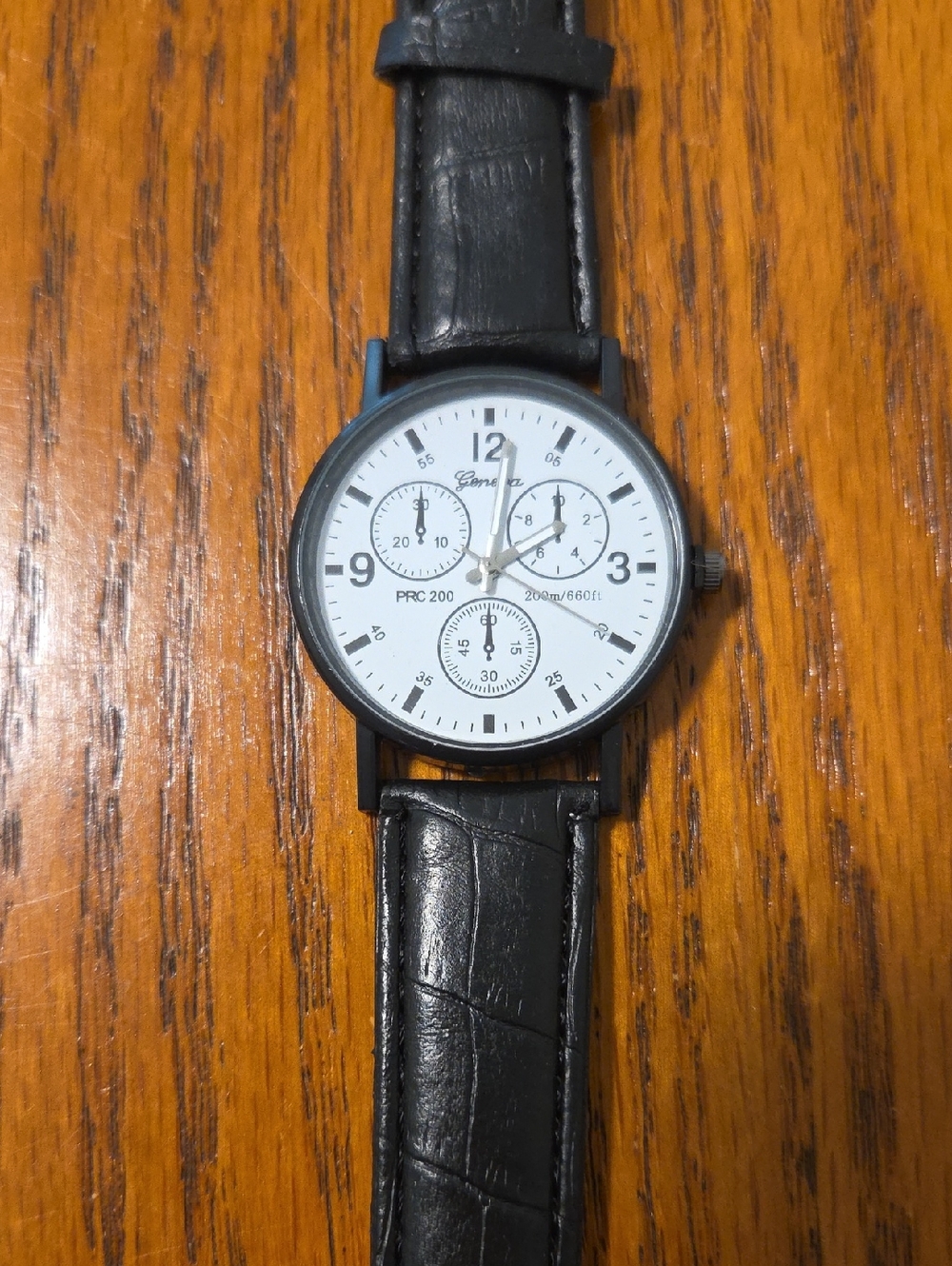 Black Chronograph Style Watch with Black Strap